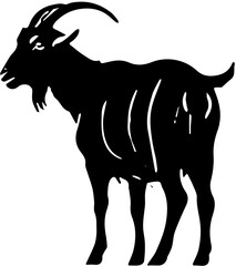 goat on a white background