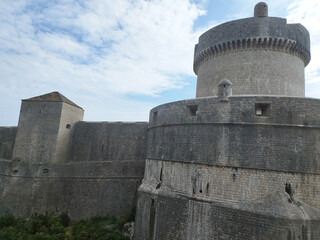 Old Dubrovnik, Croatia, Croatian Castle. Old castle. Walls of the old castle. Fortress bastion.