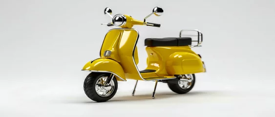 Selbstklebende Fototapeten Classic yellow scooter vintage retro style transportation © Md Akter Hossen