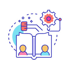 Knowledge transfer between individuals facilitated by machine learning process
