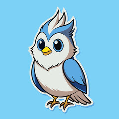 blue bird on a white background