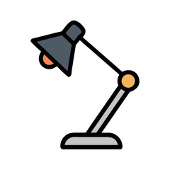 Minimalist desk lamp icon for creative office designs