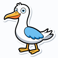 duck with a blue background