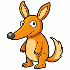 vector illustration of a cartoon kangaroo