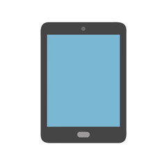 Simple flat design tablet illustration on a White Background