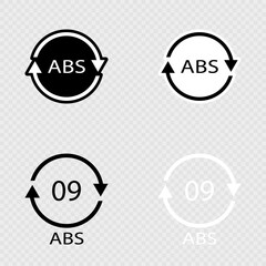 Recycling Code ABS 09 Set.