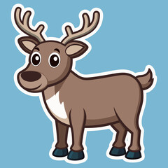 deer, animal, reindeer, cartoon, vector, christmas, isolated, mammal, illustration, wild, white, antler, wildlife, cute, horn, elk, nature, stag, brown, caribou, moose, animals, goat, silhouette, wint