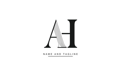 AH, HA Abstract Letters Logo Monogram