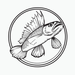vector illustration of a fish