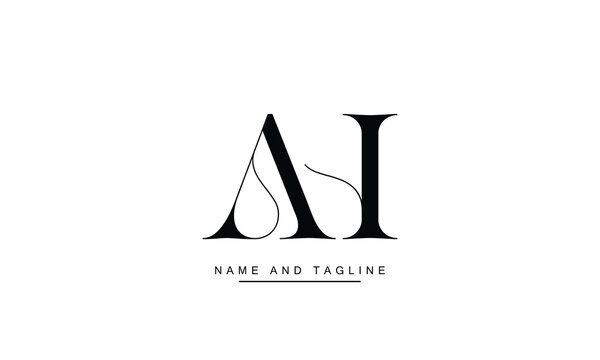 AH, HA Abstract Letters Logo Monogram