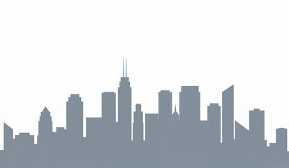 Naklejka premium Silhouette of a City Skyline