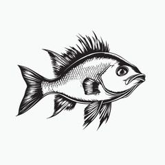 vector illustration of a fish