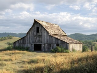 Discover Rustic Wooden Barn Weathered Texture Captured in Stunning Three Quarter View Rustic Charm Showcase