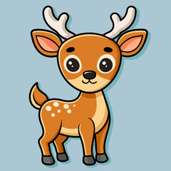 cartoon, animal, vector, illustration, cow, deer, christmas, reindeer, mammal, dog, fun, farm, character, brown, cute, baby, isolated, funny, toy, comic, art, drawing, cheerful, smile, humor
