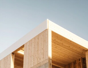 Under Construction Building from Below – Modern Structure and Clear Sky