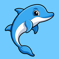 vector illustration of a dolphin