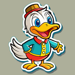 cartoon bird with a book