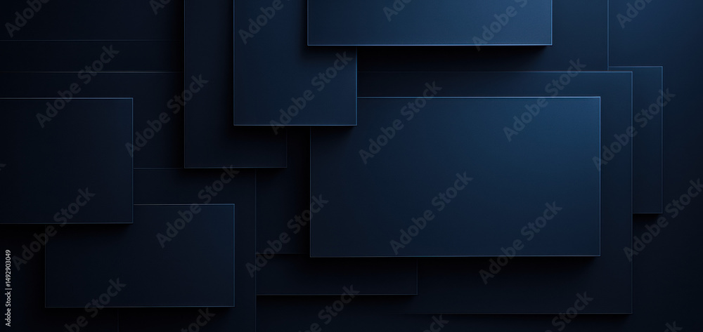 Poster a layered arrangement rectangles creates a dynamic business scene symbolizing strategy decision-maki