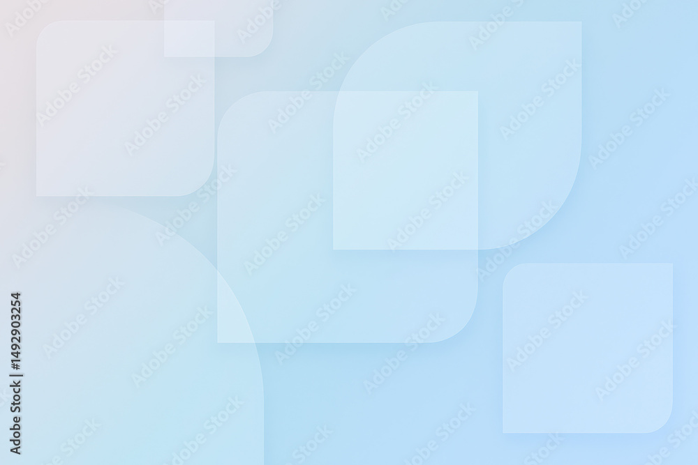 Aufkleber this abstract background blends soft blue and pastel tones with overlapping transparent shapes symbo