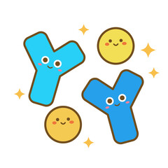 かわいいビフィズス乳酸菌のイラスト