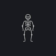 Skeleton icon logo flat vector design