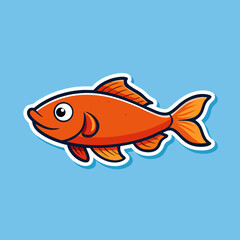 fish on a blue background