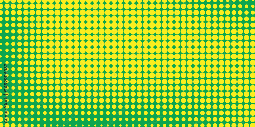 Poster dots halftone yellow green color pattern gradient texture background.