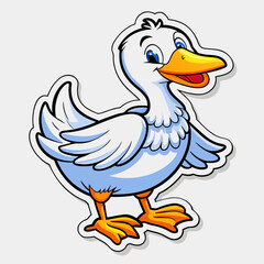 duck cartoon isolated