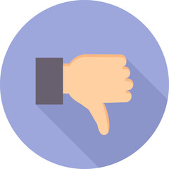 hand with thumb down