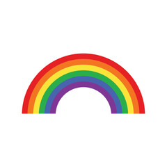 Fototapeta premium Rainbow icon. Flat style. Vector icon.