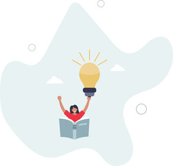 Knowledge or education, study or learning new skill, creativity or idea, reading book for inspiration, discover solution or literature, wisdom concept. character life .