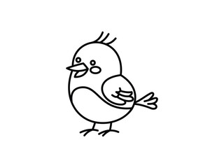 Bird hand drawn sketch icon Vector Image