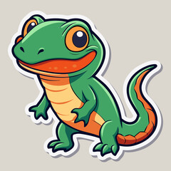 Obraz premium green frog cartoon