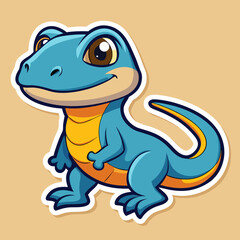 vector illustration of cartoon frog