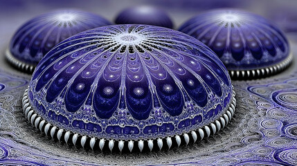 Fototapeta premium spheres floating in a fractal void