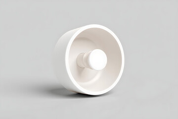 White Minimalist 3D Button Design