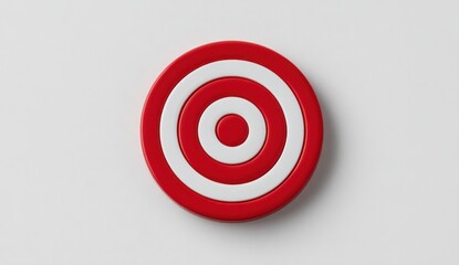 Red and white target graphic object