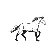 Stylized horse head logos in black and green.