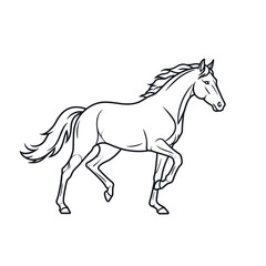 Varied horse head designs featuring bold lines.