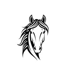 Obraz premium Equine-themed vector icons in black and brown.