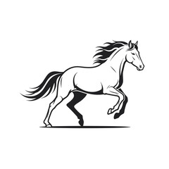 Obraz premium Graphic horse silhouettes with expressive details.