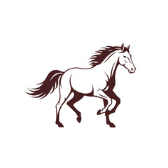 Equine-themed vector icons in black and brown.