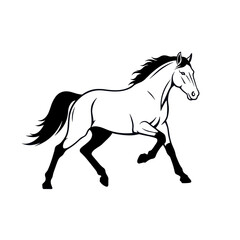 Obraz premium Equine-themed vector icons in black and brown.