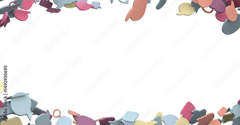 Poster touching 3d rendering flying email icon with his fin