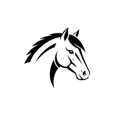 Fototapeta premium Equine-themed vector icons in black and brown.