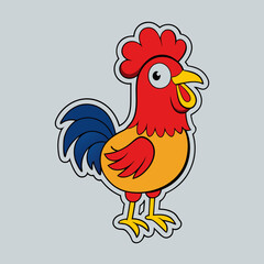 rooster vector illustration