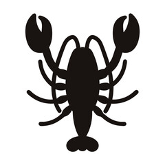 A bold silhouette of a delicious crustacean, perfect for culinary designs