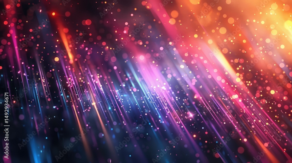 Poster abstract picture vibrant particle scatter around create seamless pattern with beautiful color backgr