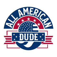 All american dude SVG Design
