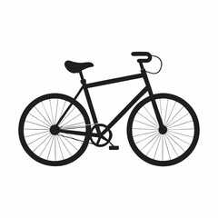 Fototapeta premium Urbanite Vector Bike Logo Icon Sleek Cyclist Black Bicycle Emblem